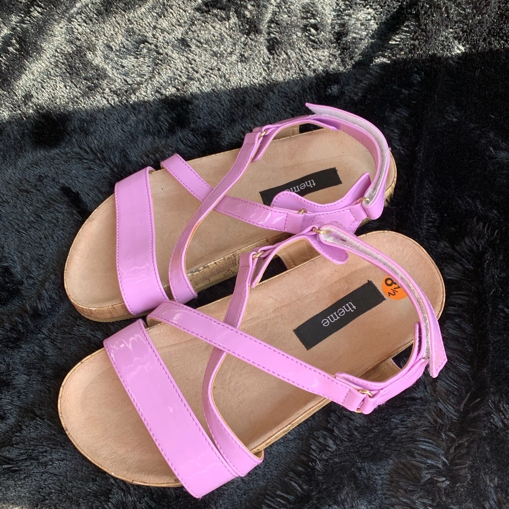 Theme Pink Sandals Size 8.5Wide NWOT Cork Platform